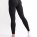 Colanți modelatori seamless fără cusături din colectia Original by GYMTUNED în negru – vedere din spate, cu talie înaltă și logo vizibil